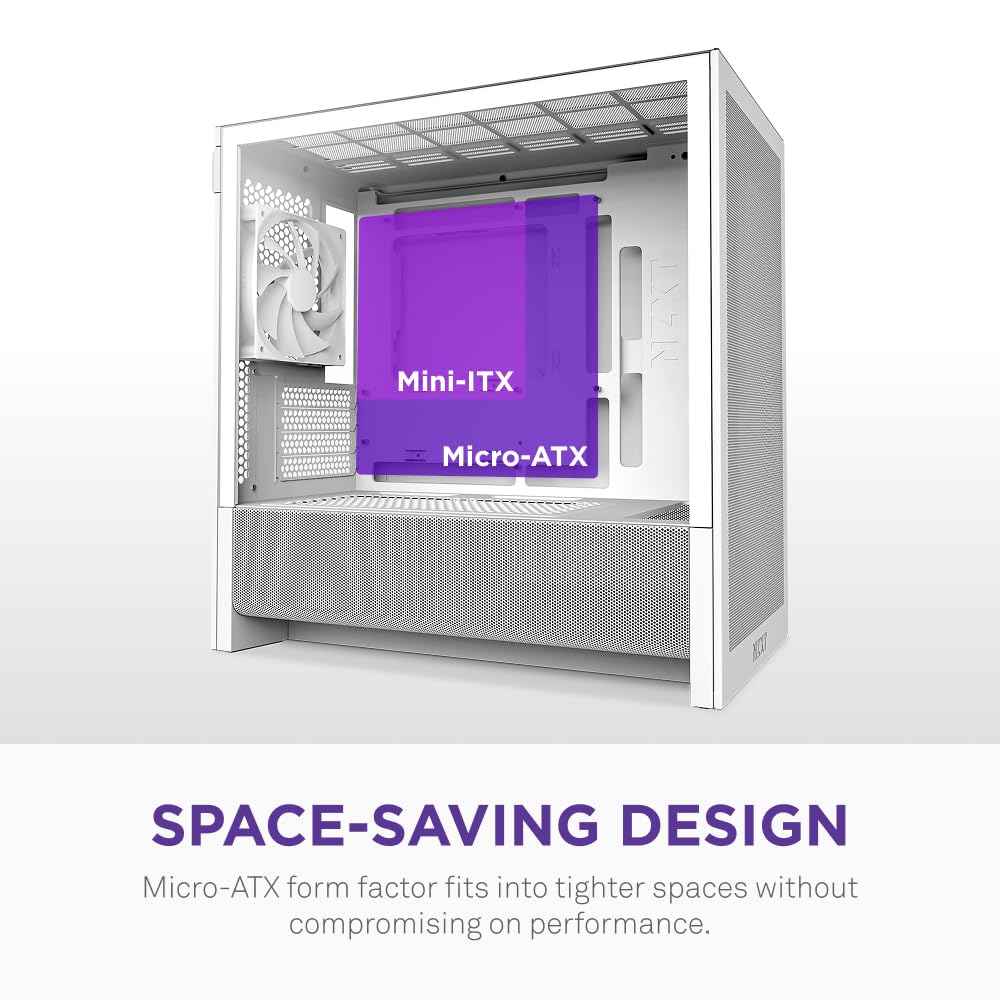 Amazon | NZXT H3 Flow Micro-ATX ミドルタワー型PCケース ホワイト CC