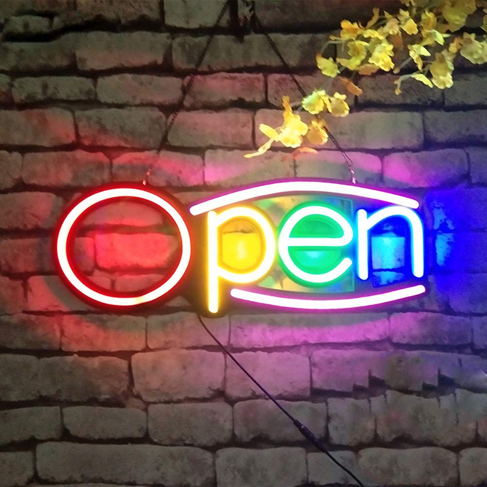 HKNC Led Neon Light Sign for Shop,Super Bright Open Illuminated Electric Night Lights Used to Attract Customers for Business Displays Window Shop Bar Restaurant,A