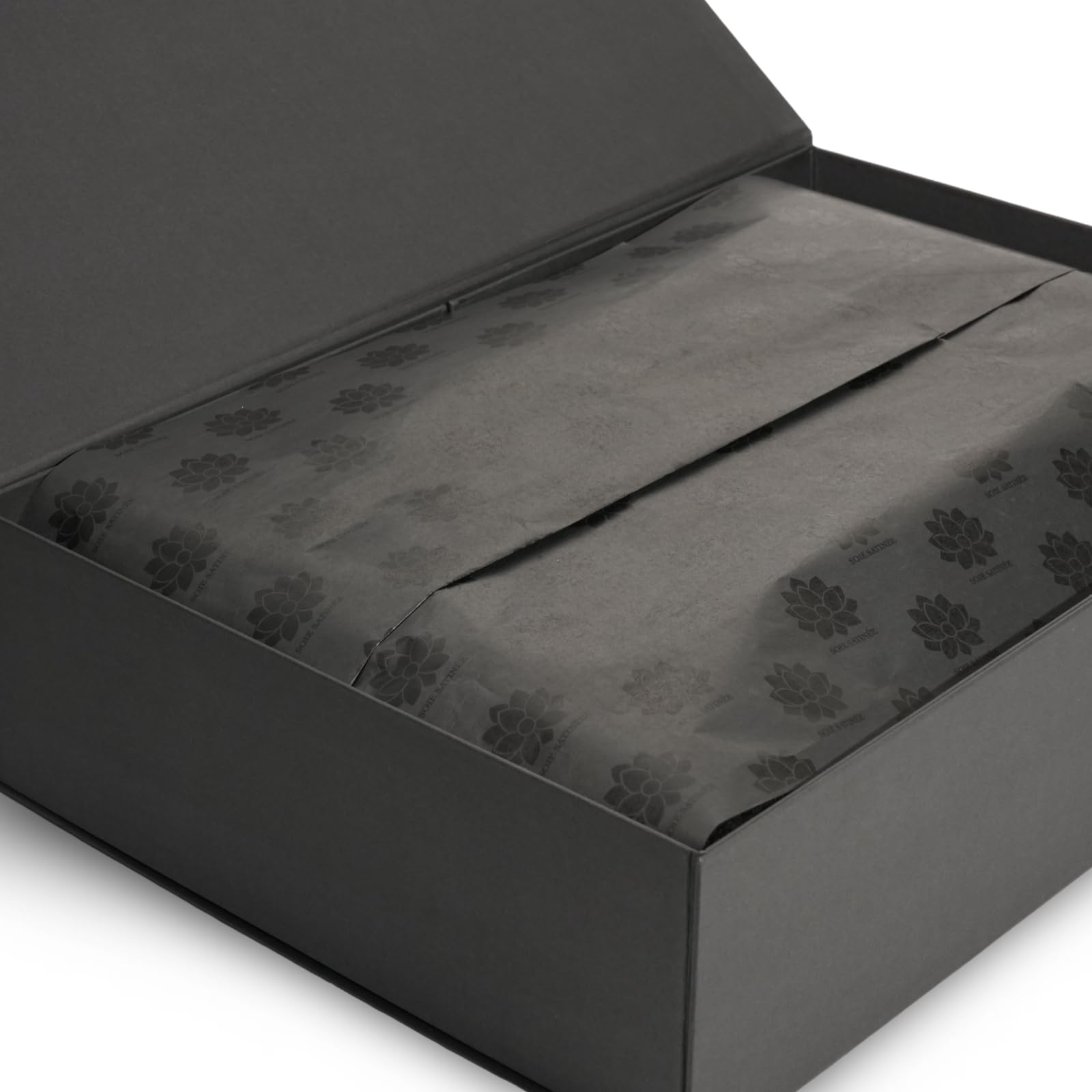 Soie Satinée - Juego de 3 toallas de mano Gaufre Tissage, colección Boutiq Home Collection, Fumé Dégradé Ivoire Rayures