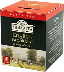 Ahmad Tea London Chá Preto English Breakfast 10 Unidades De 20G
