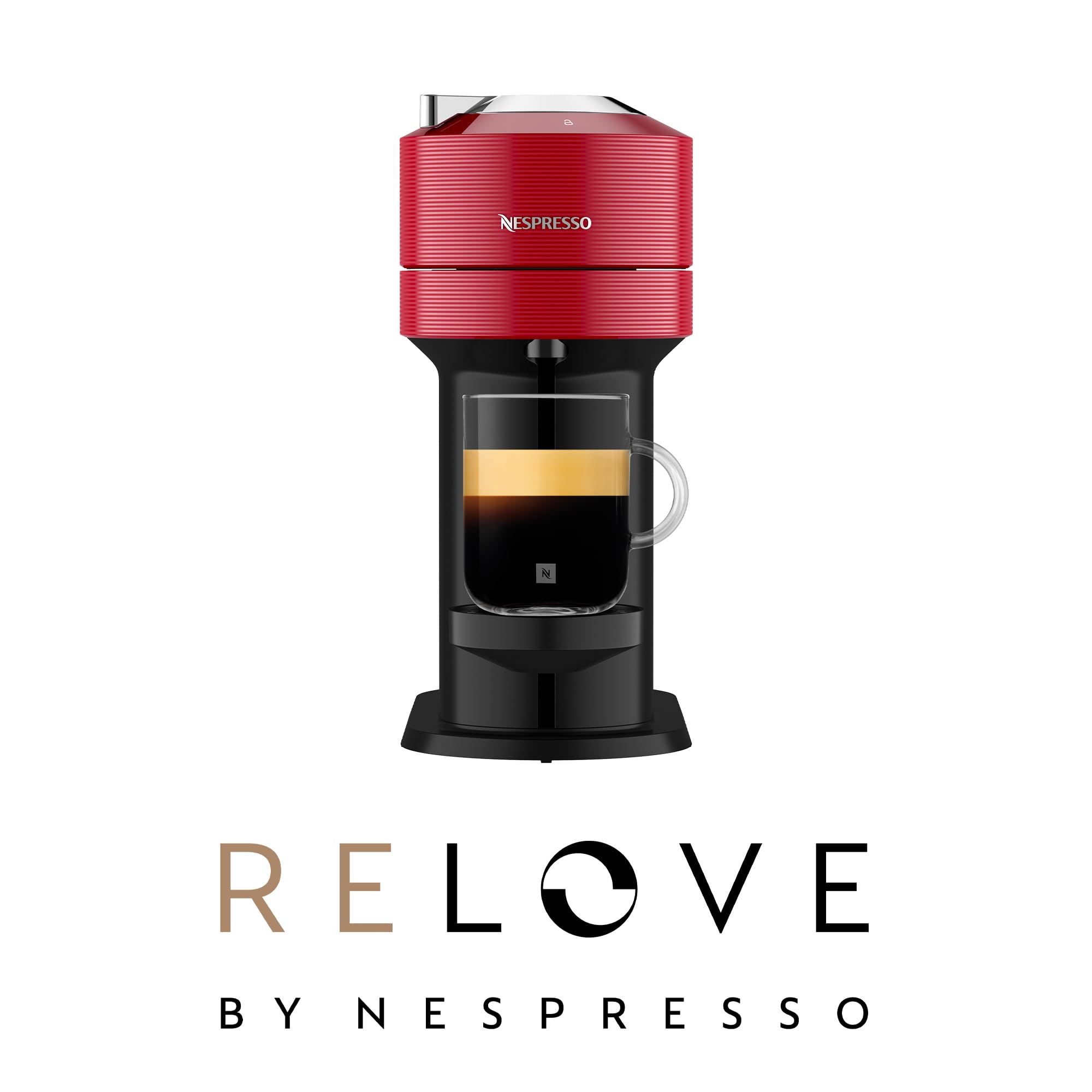 Nespresso Relove Vertuo Next Kaffeekapselmaschine Rot (Generalüberholt)