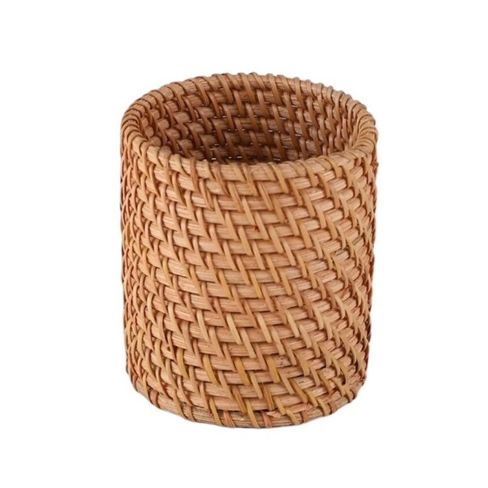 ZNJAMN 1pcs Rattan Pen Holder For Desk School Office Supplies Stationery Organizer for pens(Size B)