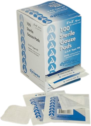 Pac-Kit by First Aid Only 3-102 - Almohadilla de gasa, 2 pulgadas de largo x 2 pulgadas de ancho (caja de 100)