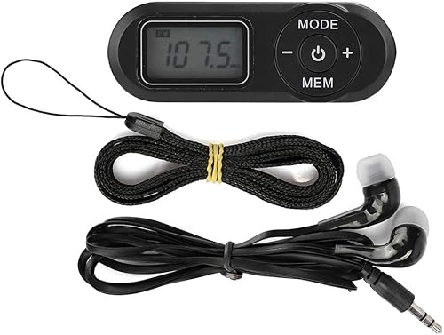 Mini reproductor de música de radio FM digital portátil, con LCD de 1.1 pulgadas y auriculares, buena recepción y más duradero, rango de recepción