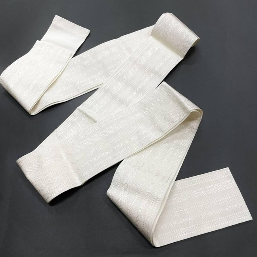 豪華特大門松81(正絹帯柄部分1本使用) Amazon.co.jp: 白色 粋帯 正絹角帯 本場筑前博多織 男性用 男用