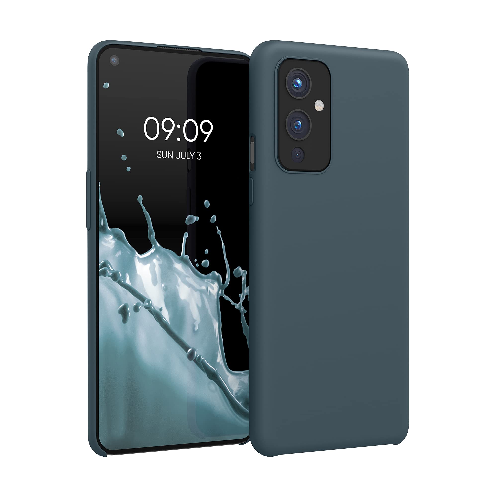 kwmobile Cover per OnePlus 9 Pro Custodia - Back Case per Smartphone in Silicone TPU - Protezione Gommata - ardesia scuro