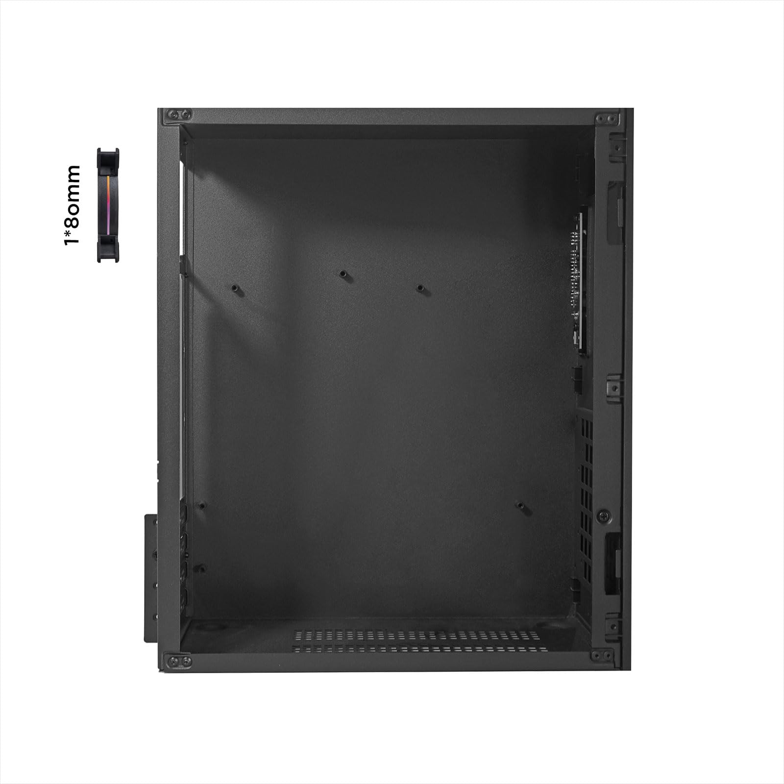 Case PC Office Opal Z300 Mini Tower - Supporto Micro-ATX/Mini-ITX, USB 3.0, Senza Alimentatore | Nero - Foto 5