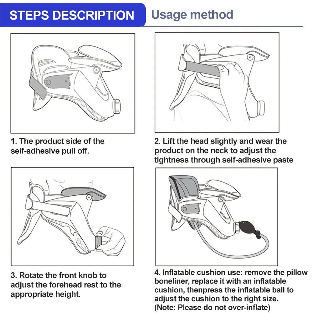 Dispositivo Di Trazione Cervicale Leggero e Regolabile,Corregge La Colonna Vertebrale, Utilizzato Per Il Dolore Al Collo e Il Supporto, Alleviando La Pressione e La Tensione Cervicale.