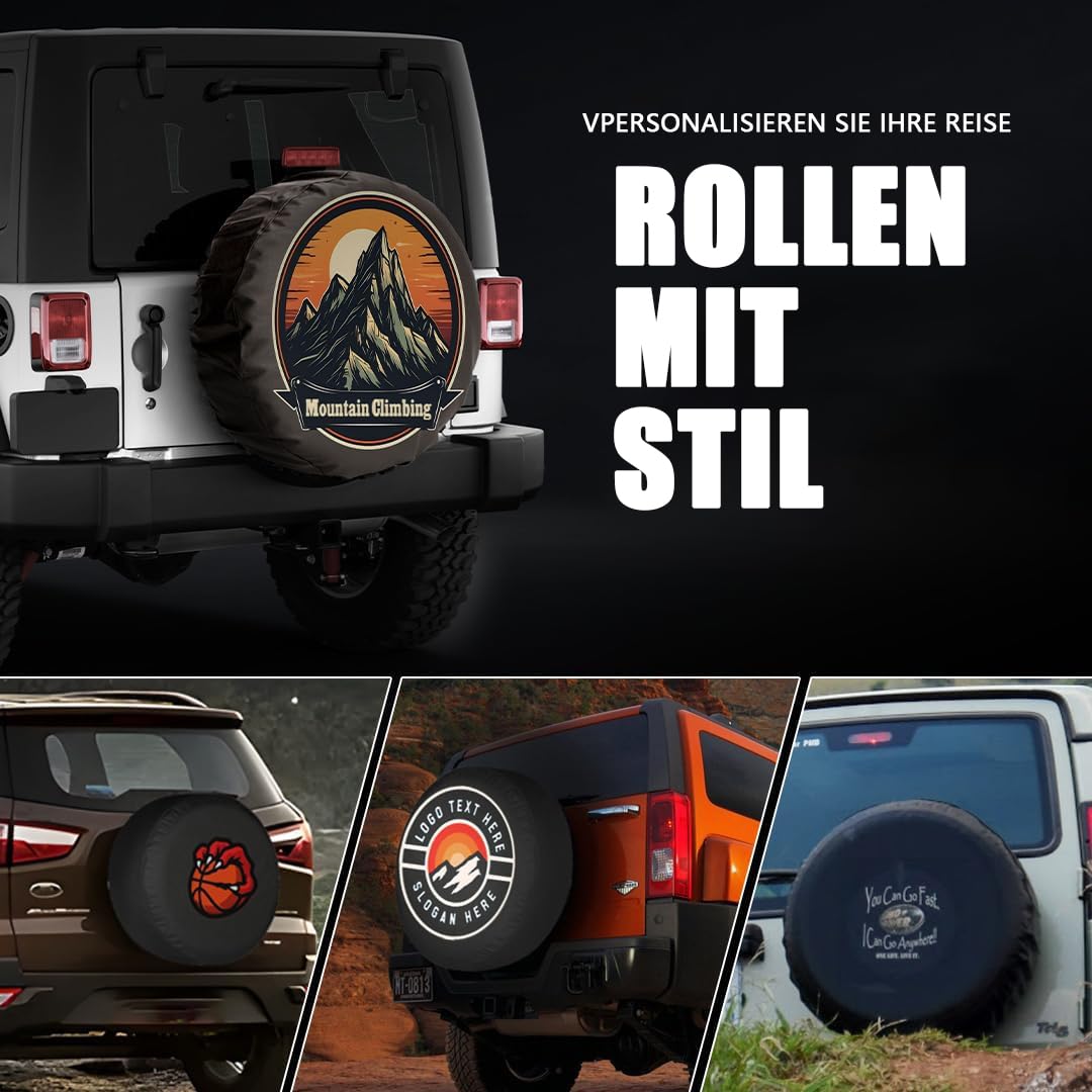Personalisierte Reifenabdeckung mit eigenem Foto - maßgeschneiderte Radabdeckung - wasserdicht, staubdicht, UV-beständig - für SUV, Wohnmobil, Anhänger