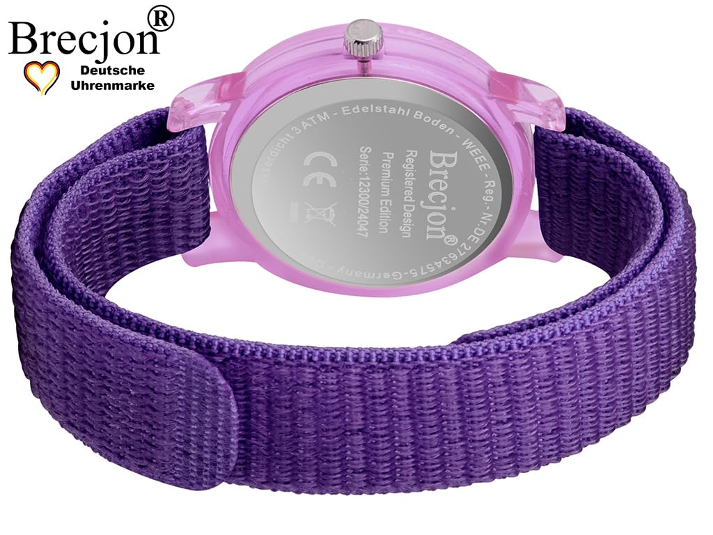 Reloj de pulsera infantil para niña, analógico, cuarzo, cambio de , correa de nailon, variantes, rosa, violeta, turquesa