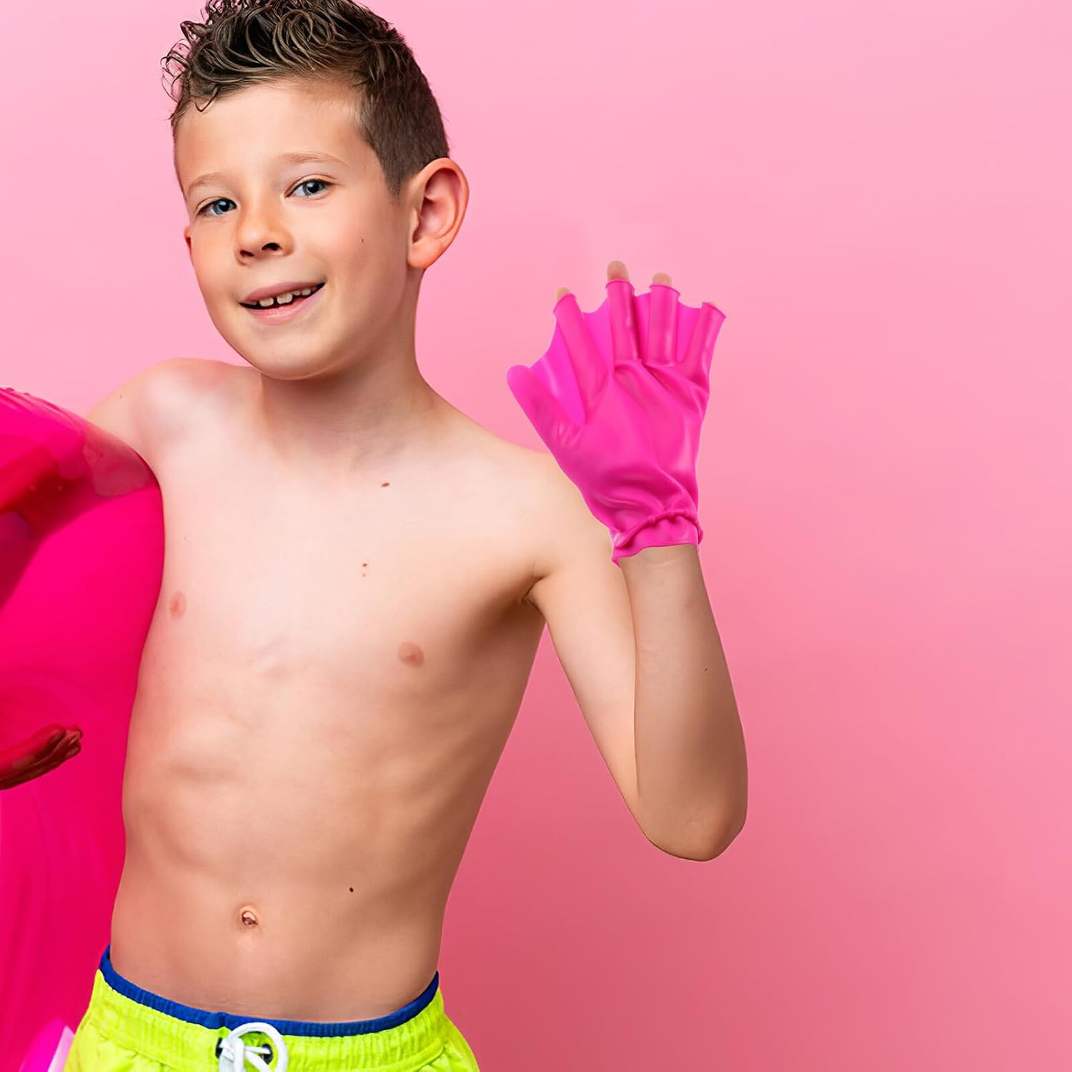 Luxshiny Swim Training Gloves and Adults, Purple L Silicone Webbed Hand Fins, Aquatic Gloves for Swimming Practice and Freestyle Skill Development