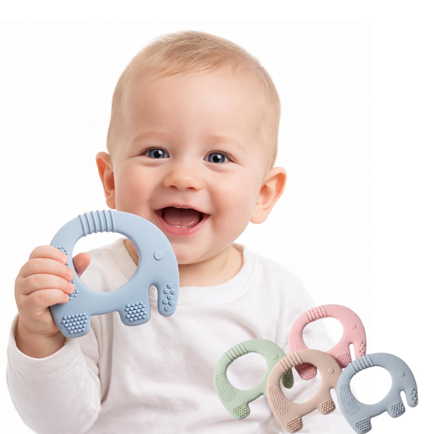 MR.JV Baby Soft Teething Mitten Glove | Teether for 3 to 6 Months Baby | Teething Pain Relief Toy Glove | Natural Remedy for Infants & Toddlers (Pack of 1) | Silicone | Multicolor (Elephant)-picture-24