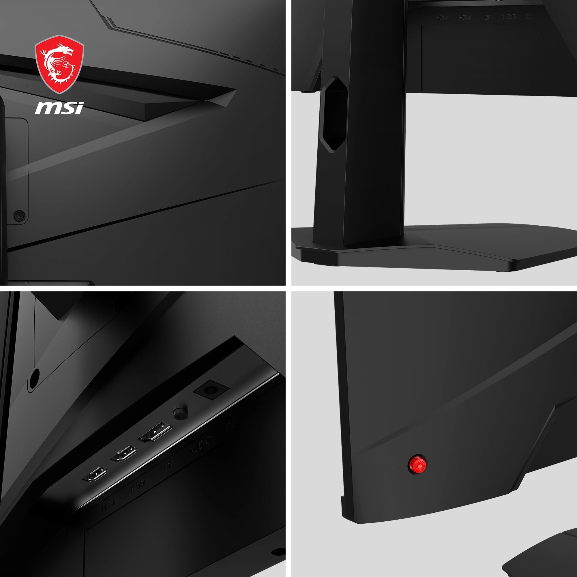 MSI G244F Ekran PC do gier 23,8" Full HD - Szybki panel IPS 1920x1080, 170Hz / 1ms, 16:9, FreeSync Premium - HDMI 2.0b, DisplayPort 1.2a