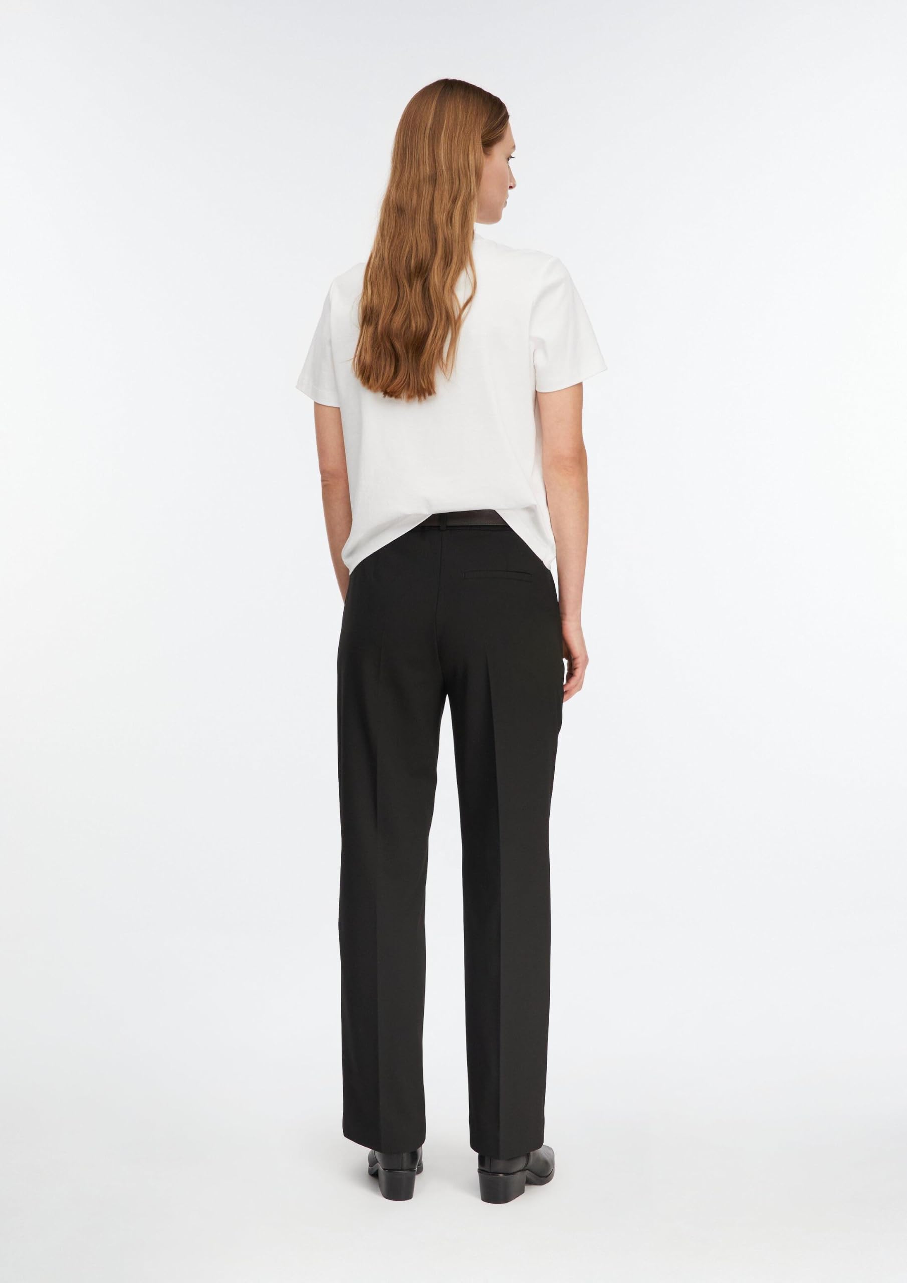 Comma Straight-Leg-Hose aus Viskosemix