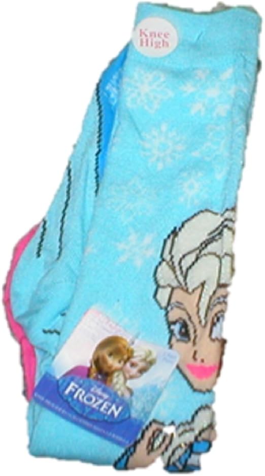 Disney Frozen Girls Elsa Olaf 2 Pack Knee High Socks (L 4/