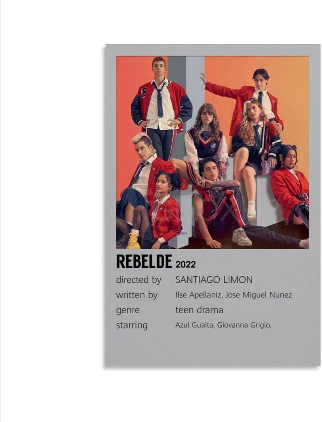 HOSAIR TV Series Poster REBELDE Teen TV Series Minimalist Art Poster (1) Canvas Poster Wall Art Decor Print Picture Paintings for Living Room Bedroom Decoration Unframe-style 08x12inch(20x30cm)