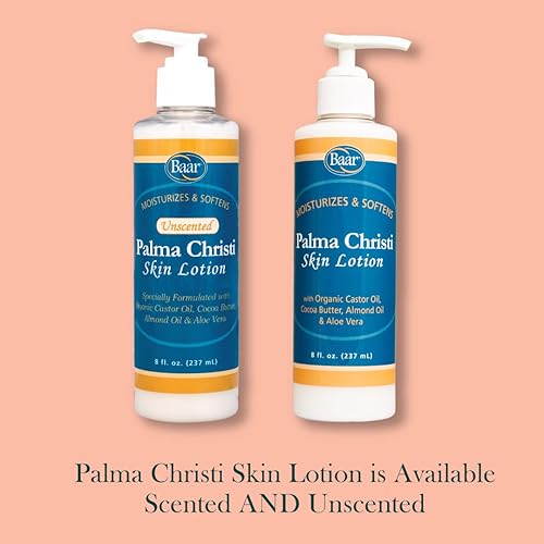 Miniatura 9 de Baar Palma Christi Skin Lotion - Aceite de ricino orgánico, manteca de cacao y aloe vera, 8 onzas líquidas