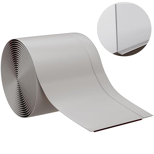 Miniatura 8 de Base de pared de vinilo flexible para zócalo de 5 pulgadas x 20 pies, autoadhesiva, base de suelo de goma para despegar y pegar, molduras de esquina