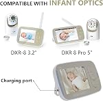 5V Charger for Infant Optics DXR-8 / DXR-8 Pro Baby Monitor Unit, DXR8 Pro 5"/ DXR 8 3.2" Screen Parent Handheld Monitor Unit Power Cord, 4 Round-Pin Adapter with 5Ft Charging Cable