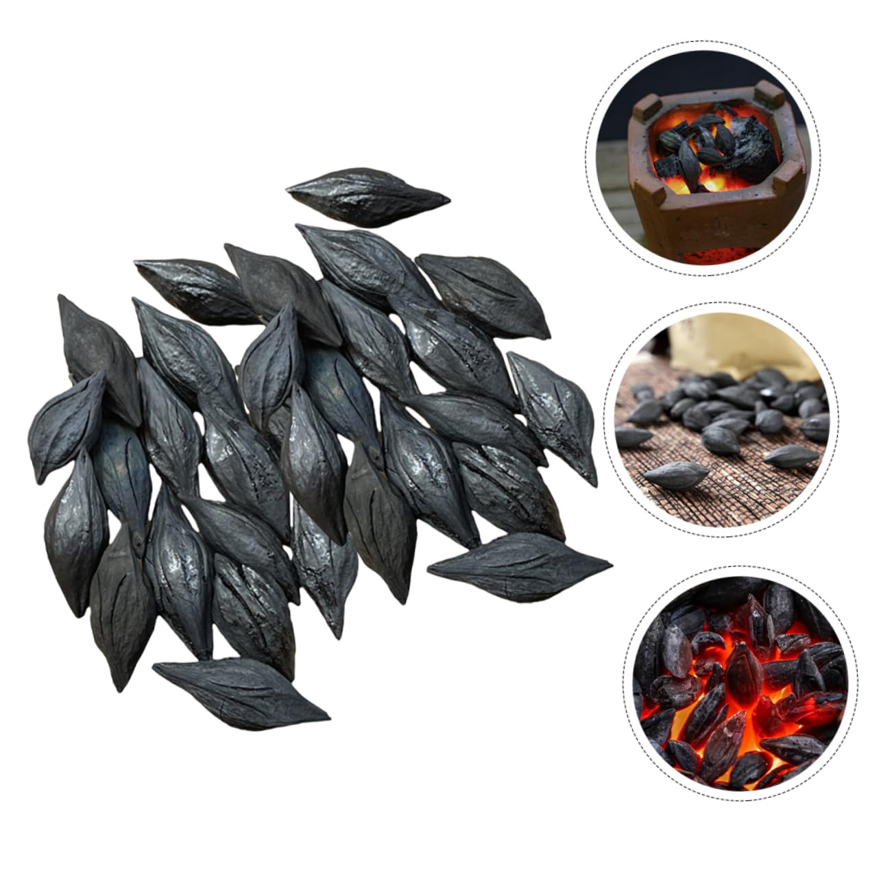 Kisangel Carbone di Ulivo per Barbecue e Campeggio, 1 Sacchetto da 500g, Uso Semplice, Combustione Efficiente, per Grigliate All'aperto