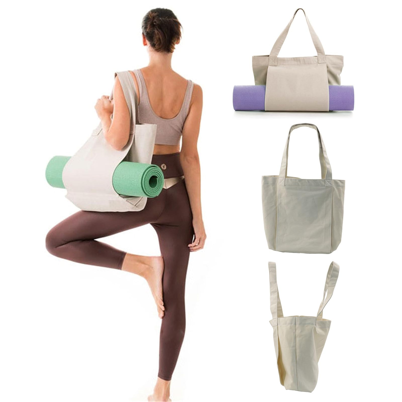 Kangnice Mat Carrying Bag Portable Mat Carrier Shoulder Bag Carryall Tote For Practice Gym Workouts