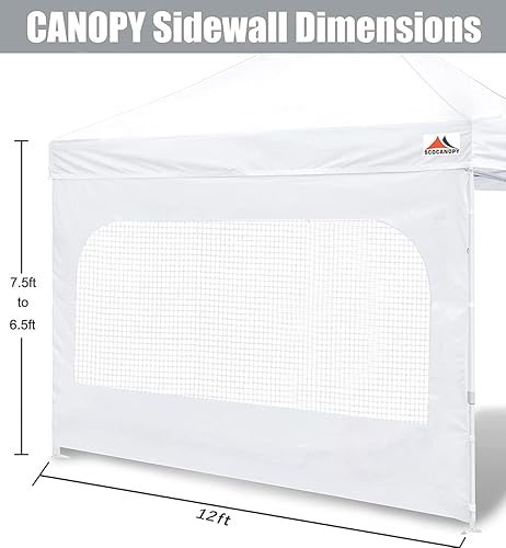 Miniatura 8 de SCOCANOPY Pared lateral para marco de toldo de 10 x 10, solo 3 paneles solares (negro)