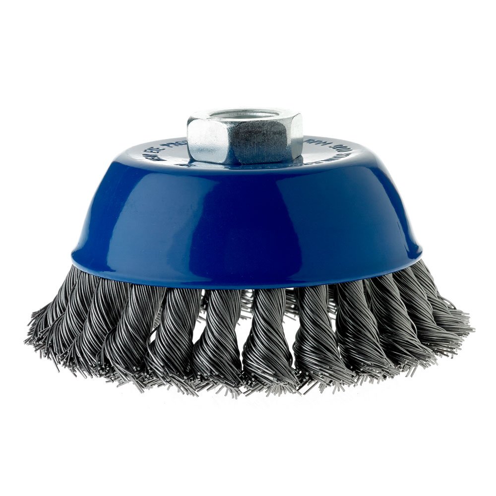 Mercer Industries Knoten Topfbürste 2–3/4-Zoll x (5/8-inch-11, M10 x 1,25, M10 x 1,5), Carbon Stahl, 189060