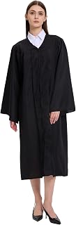 Unisex Matte Graduation Gown,Choir Robes for Church Judge Robes Costumes Pulpit Robe Pastor Baptism