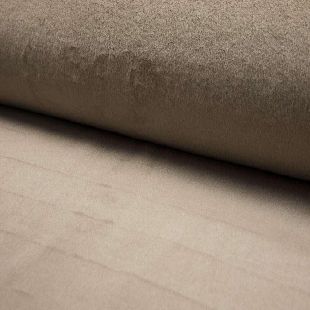 Fabrics-City sable tissu en fausse fourrure de lapin premium, synthétique molle, idéal pour vêtements, déguisements, accessoires, vente au mètre à partir 2m, 4582