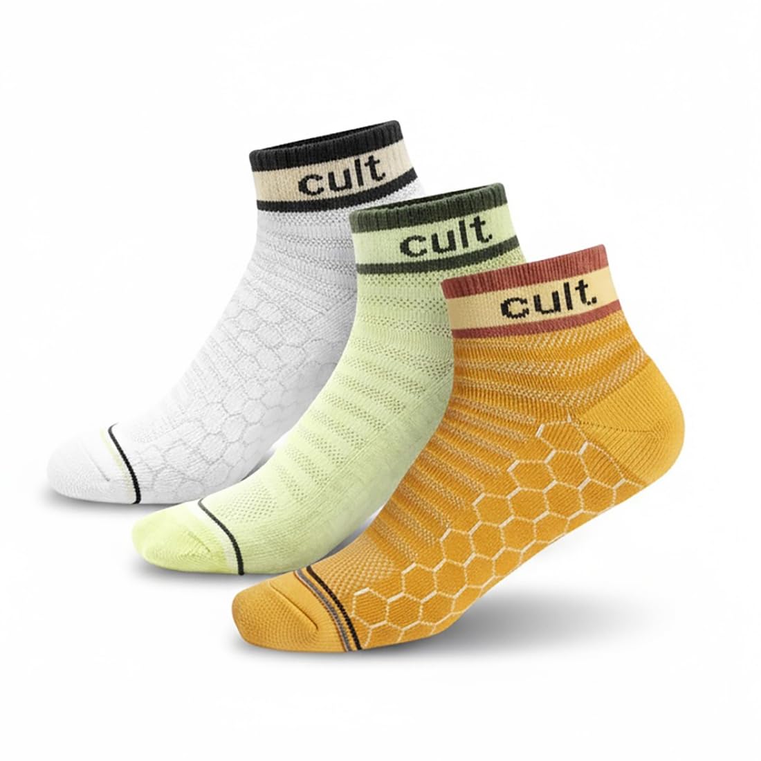 Men’s Cotton Socks – Ultra Soft, Breathable & Anti-Microbial – Ankle Length Casual & Sports Socks with Moisture-Absorbent Fabric, Superior Fit Technology & Durable Design - Pack of 3