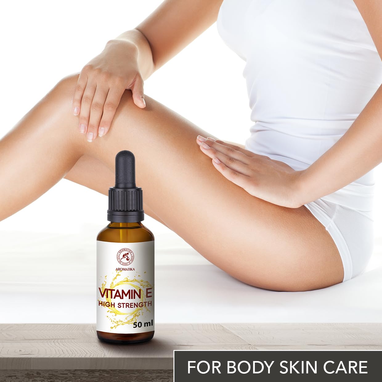 Gouttes de Vitamine E Concentrées 50ml - Naturel - Pure Haute Résistance pour les soins de la Peau - pour Visage - Lèvres - Beauté - Base Cosmétique