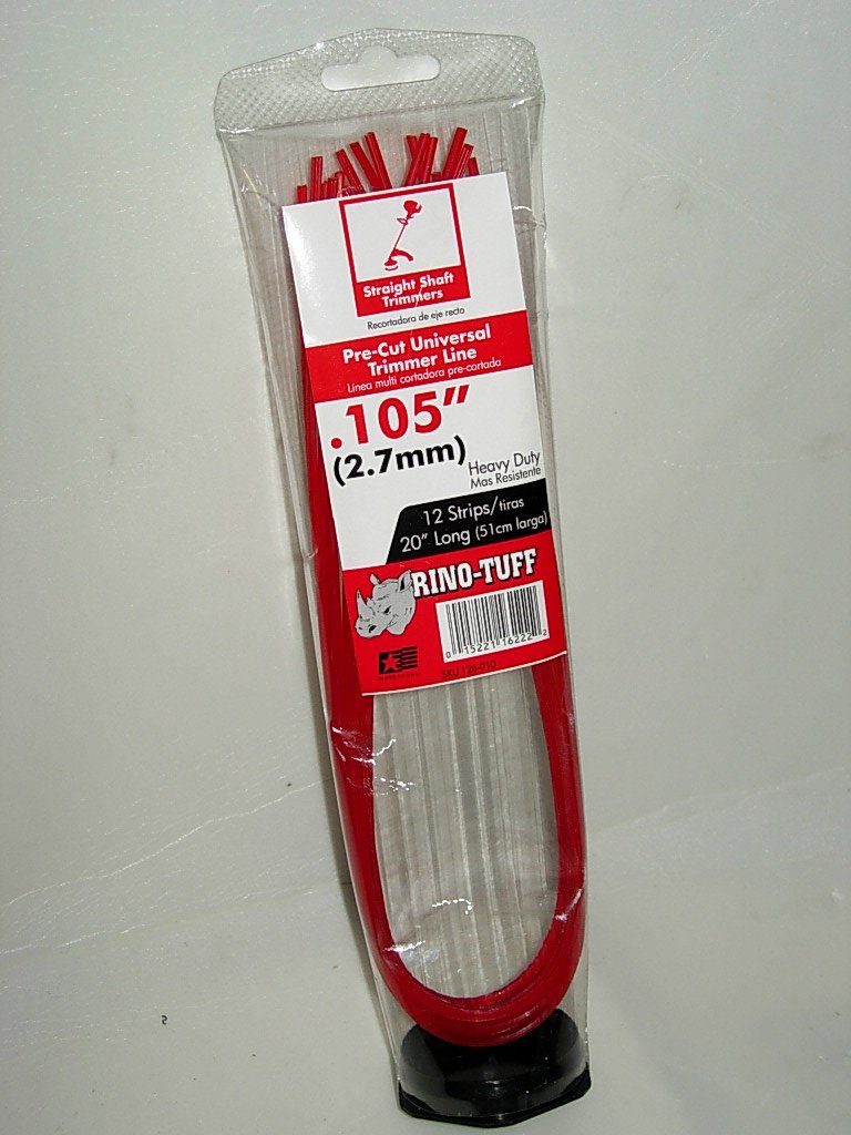 Rino-Tuff0.105 in. Trimmer Line Strips for Gas Trimmers (12-Pack)-Discontinued