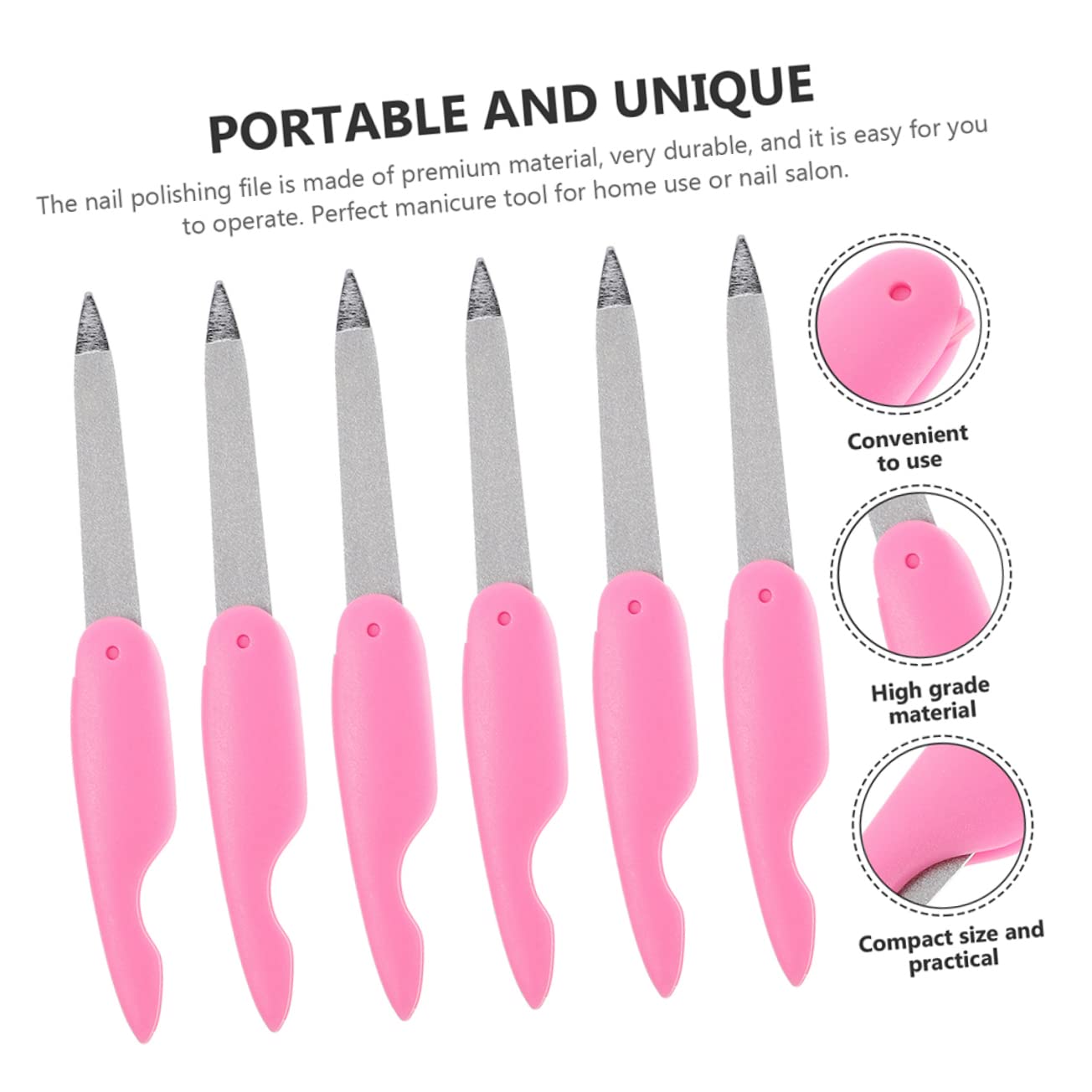 Lime per Unghie Pieghevoli in Metallo, Set da 8 Pezzi Doppia Faccia Lucidante, Strumenti per Manicure e Pedicure Professionale