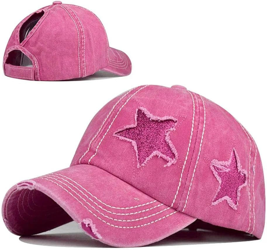 Cappellino Baseball Retro Y2K Denim - Stella Lavata, Regolabile, Unisex Uomini Donne - Foto 3