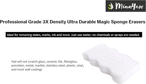 Duradeiro Extra Durable Magic Sponge Eraser 4.6 x 2.76 x 0.787 (117 * 70 * 22mm) 12 Pack