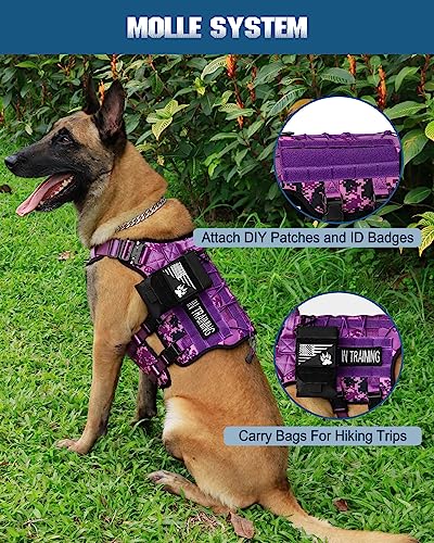 Harnais tactique pour chiens de grande taille anti traction - 6