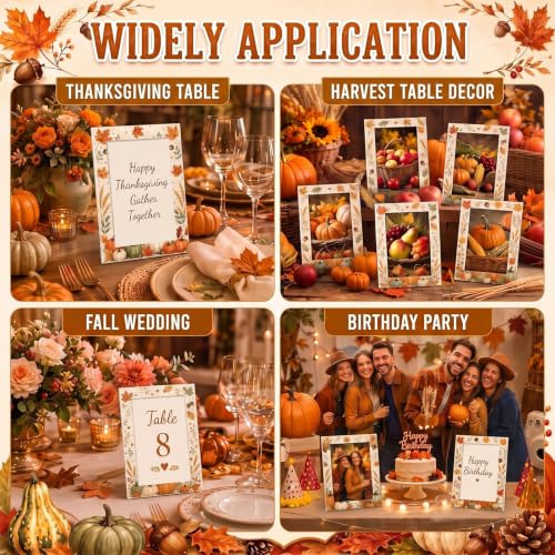 Image of AmazingSpark 50 Pack Fall Picture Frames Bulk Paper Photo Frame
