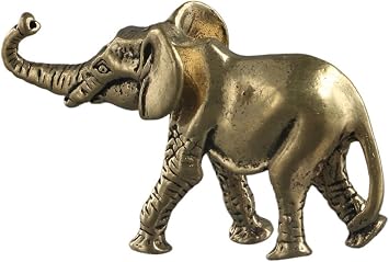 Leadigol Elephant Statue Brass Elephant Statue Vivid Desktop Ornaments Handle Crafts Solid Copper Landscape Tea Pet Miniatures Figurines