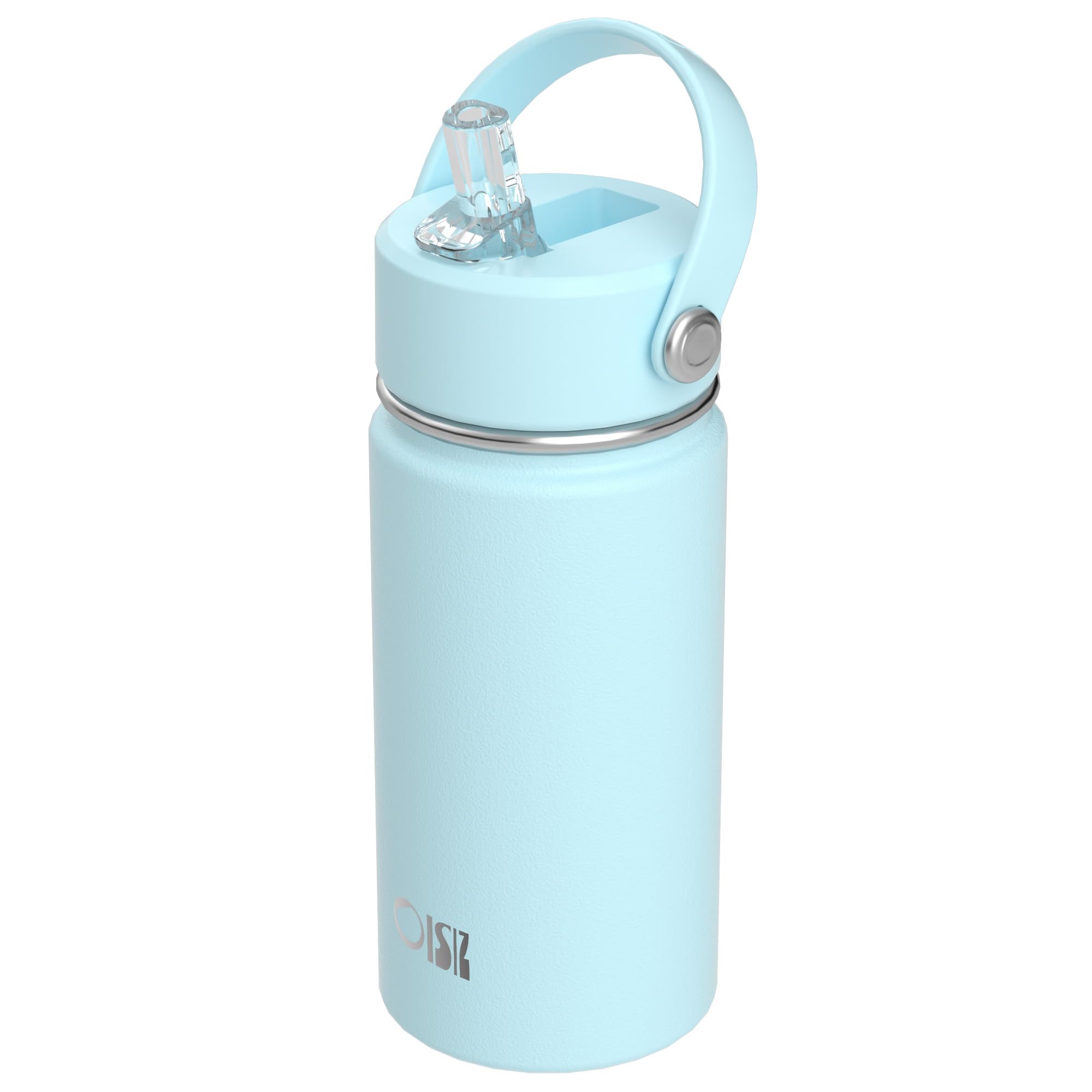 OISIZ Kids Water Bottle with Straw Lid 14oz, Vacuum Insulated 316 Stainless Steel Water Bottles for Kids for School, Leakproof Water Bottle, BPA Free