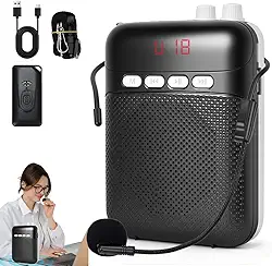 Amplificador de Voz, Microfone Professor, Amplificador de Voz para Professor, com Microfone e Rádio Fm
