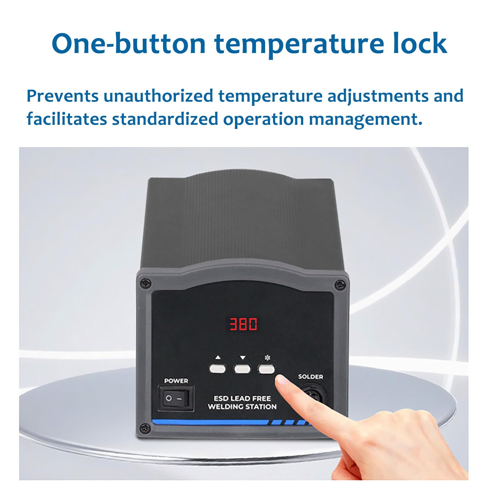 Kit di saldatura ad aria calda da 90 W, temperatura regolabile da 50 ℃ a 480 ℃, riscaldamento veloce in 30 secondi, ideale per fabbriche di elettronica e officine di riparazione