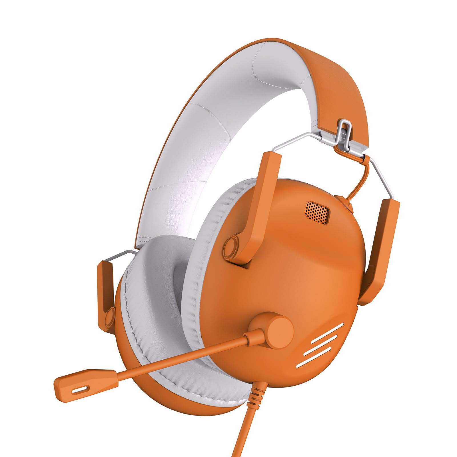 CM7007 Gaming Headset for Xbox Series X|S, Xbox One, PS5, PS4, PC, Switch, Gaming Headphones with Noise Canceling Microphone, Folding Design, 50MM Dynamic Drivers, 3.5MM Audio Jack, Orange
