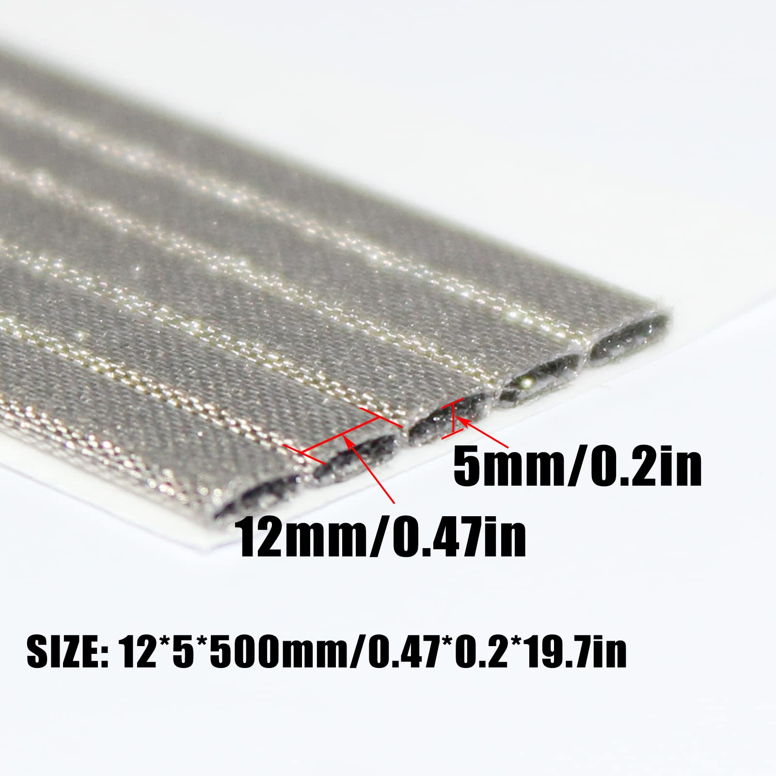 TOJOIN 5PCS Guarnizione in Schiuma di Faraday RF/Striscia di Schiuma Conduttiva, Utilizzata per Sigillare Involucri RF/Scudo RF, Rivestita in Tessuto ad Alta Schermatura 19.69"L*0.47"W*0.19"H