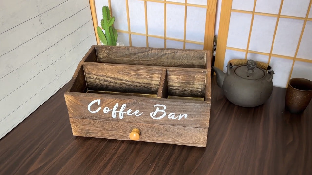 Organizer Per Caffè E The In Legno - Porta Cialde, Zucchero, Bustine Con Personalizzazione - Foto 5