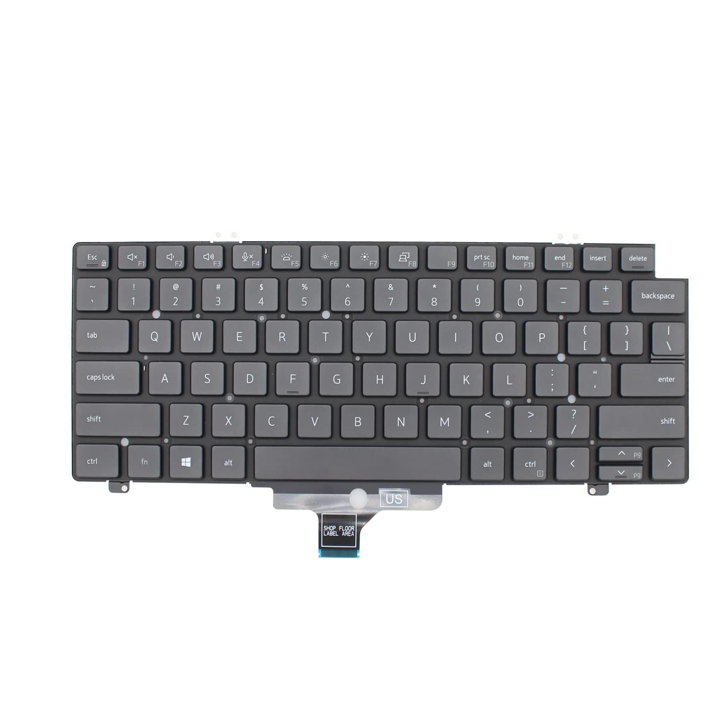 Replacement Laptop Keyboard Backlit for Dell Latitude 7410, 14-7410 2in 1 US Layout Black