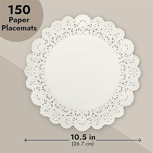 Miniatura 4 de Blonda, de papel. camino de mesa, forro para cajas de pastel, Blanco