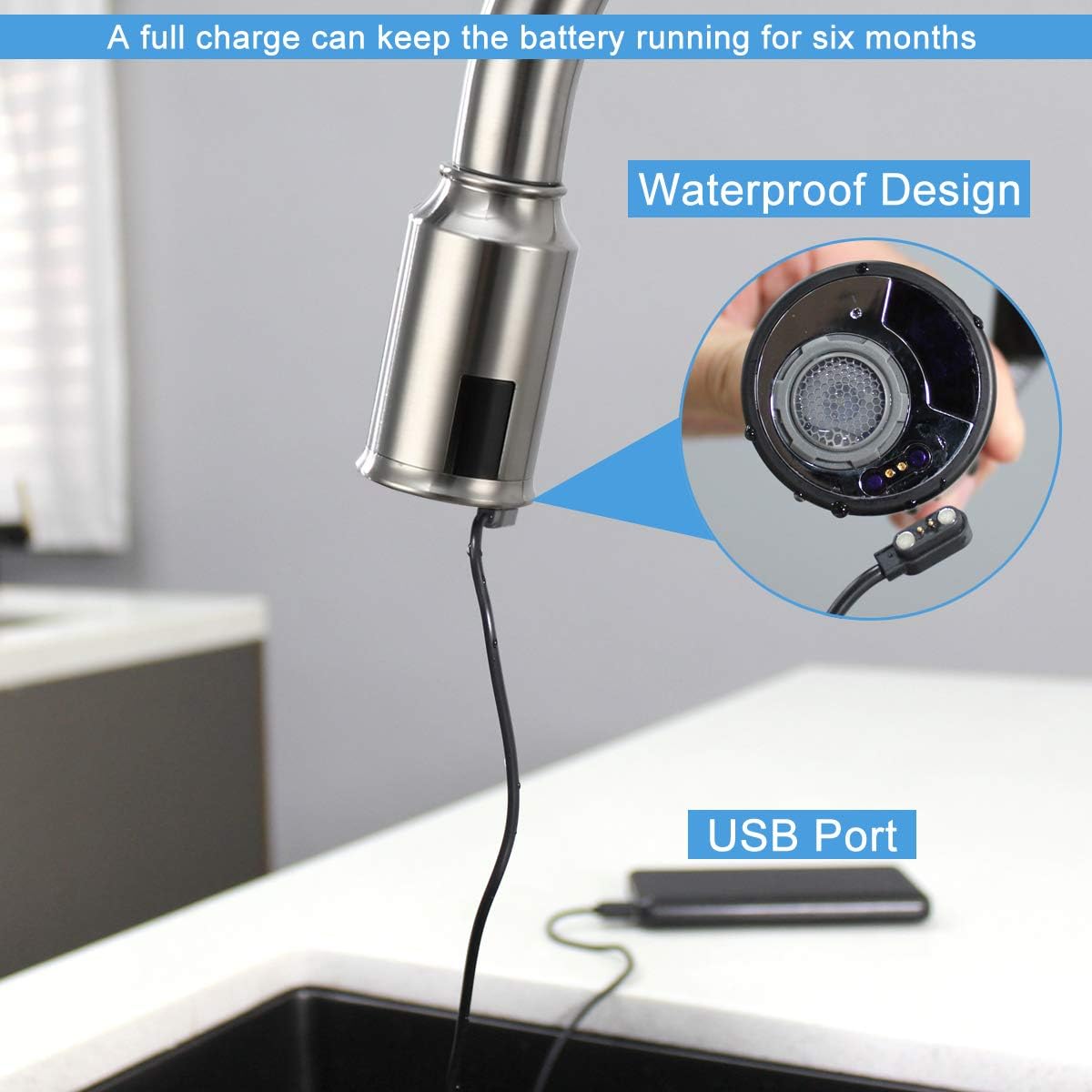 Flаѕh Dеаlѕ - 60% оƒƒ Touchless Kitchen Sink Faucets with Two-Automatic Motion Sensor Pull Down Sprayer,Single-Hole and 3 Hole Deck-Mount,Spot Resist Easy to Install,Brushed Nickel 80% оƒƒ Dіѕсоunt Touchless Kitchen Sink Faucets with Two-Automatic Motion Sensor Pull Down Sprayer,Single-Hole and 3 Hole Deck-Mount,Spot Resist Easy to Install,Brushed Nickel