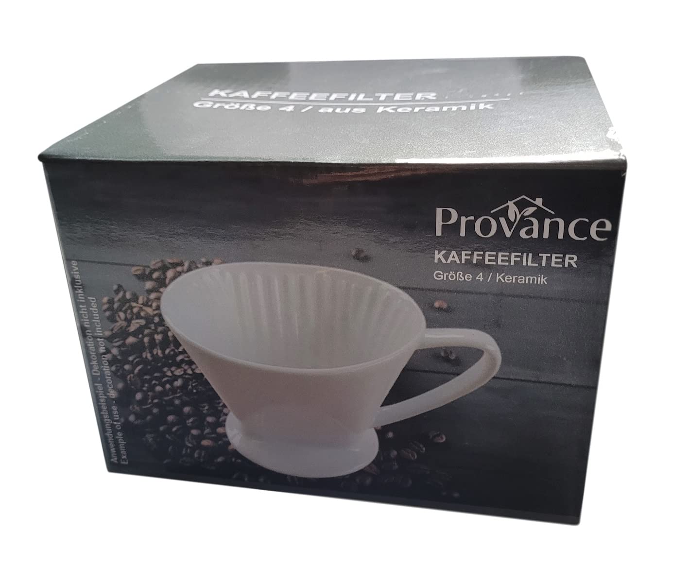 Porzellan Kaffee Filter 1x4 1 Loch Kaffeeefilter Permanent, Weiß