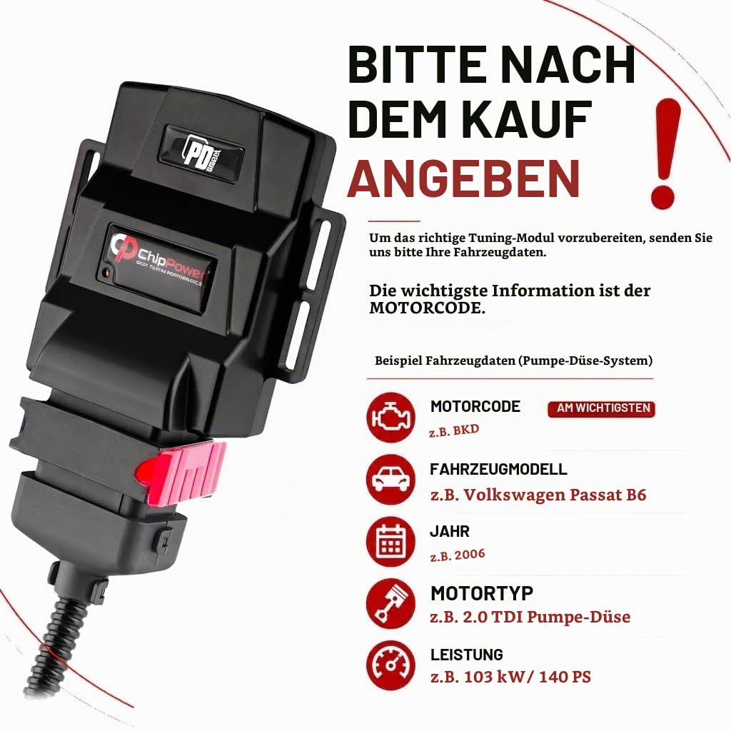 ChipTuning Box PDD für Passat B5 (3B/3BG) 1.9 TDI 1996-2005 Tuningbox