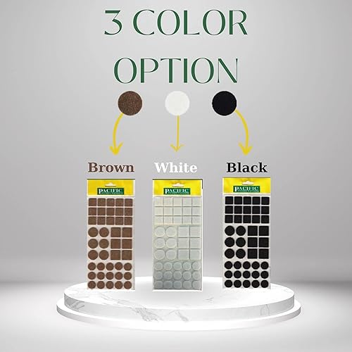 Miniatura 3 de VHD Almohadillas de fieltro para muebles, 126 unidades, deslizadores, patas de silla, protectores de mesa para suelos de madera dura y laminados,